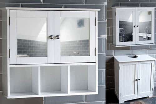 bathroom furniture mirrored wall cabinet